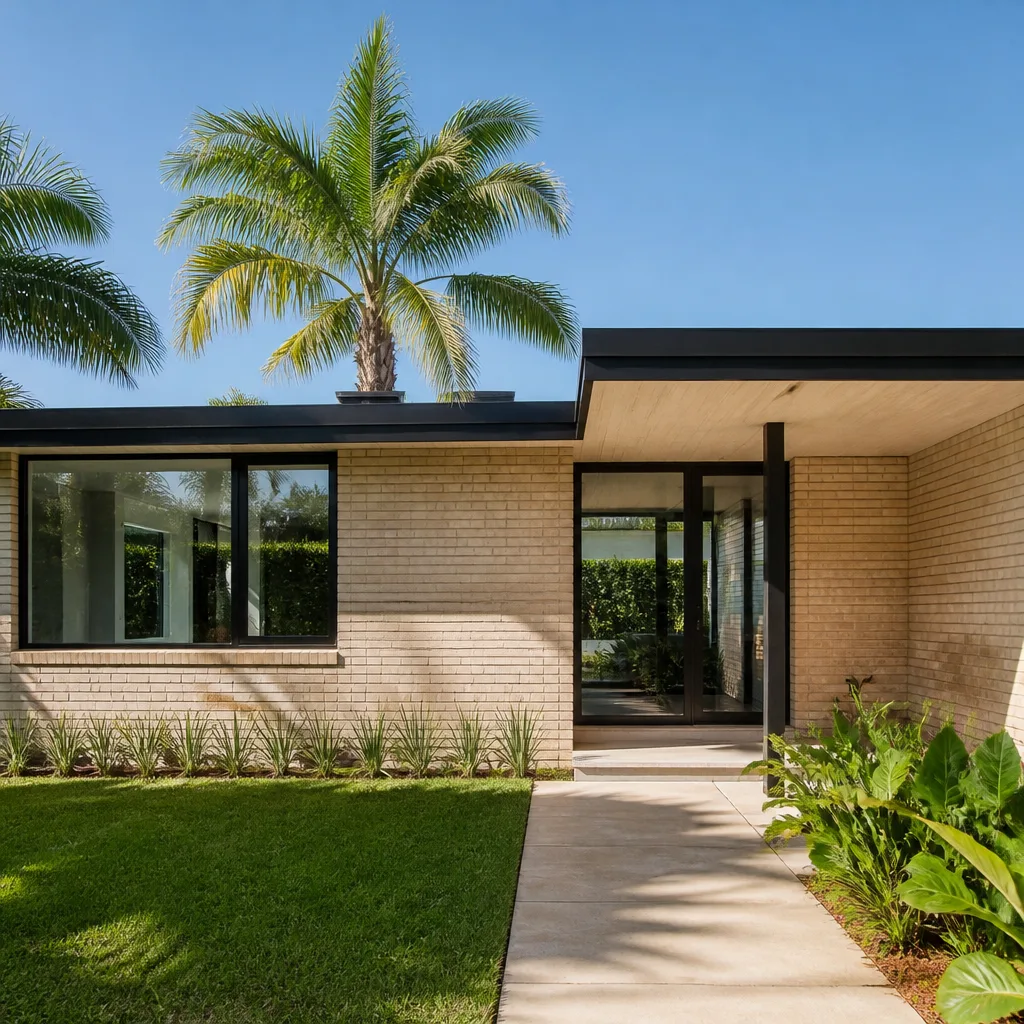 Modern home with professional window and door replacement installation.
